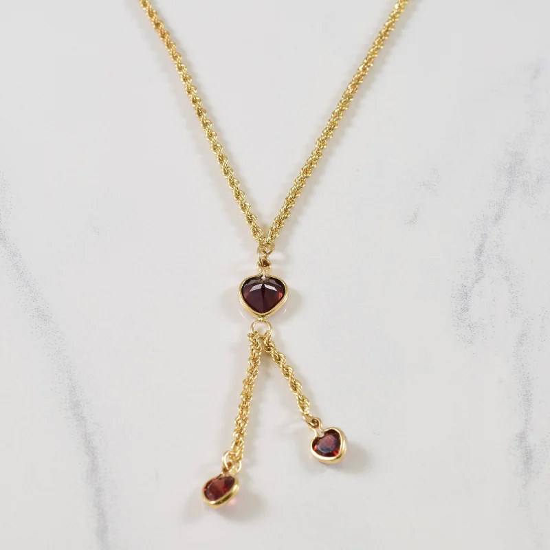 Alloy metal necklaces-Garnet Necklace | 1.50ctw | 17.5" |