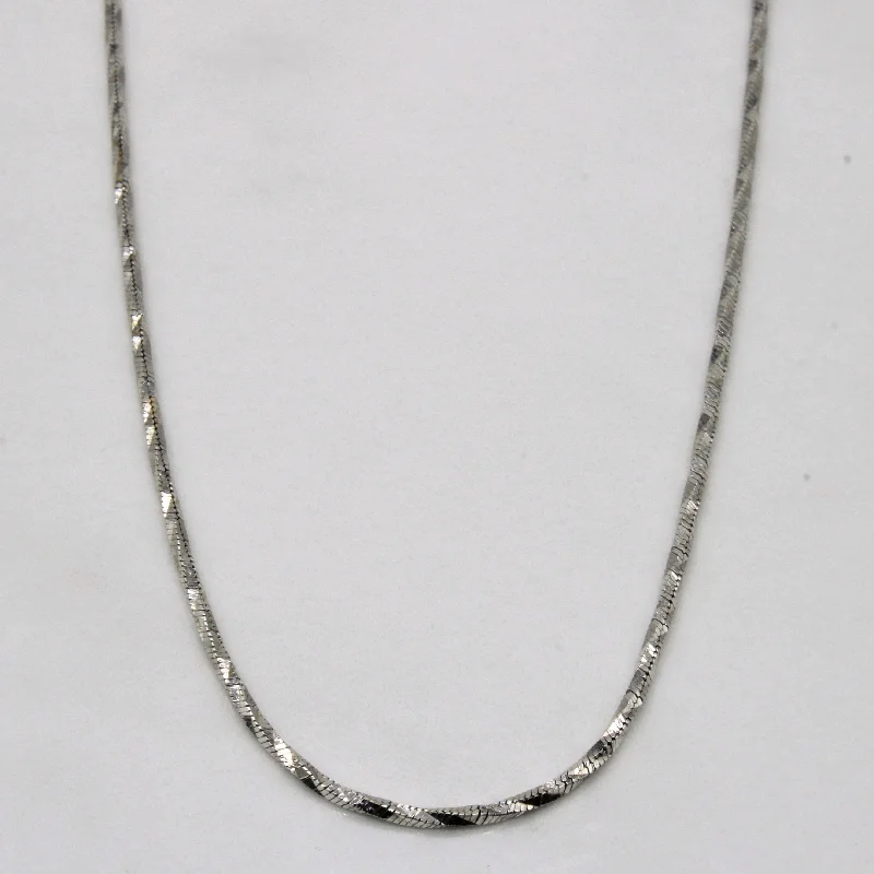 Drape-style necklaces-18k White Gold Unique Link Necklace | 20" |