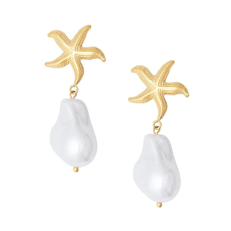 Spirit eye earrings-Beaches Pearl Stud Earrings