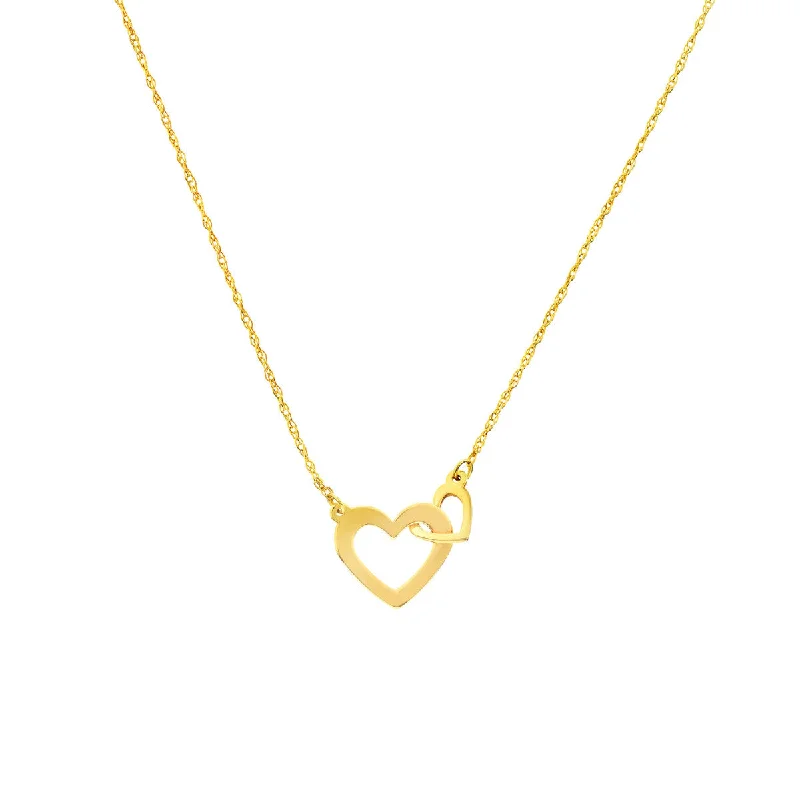 Vivid gem necklaces-So You Mini Interlocked Hearts 4690134