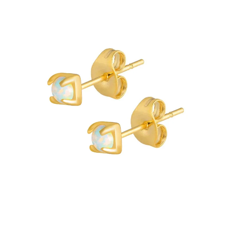 Soft threader earrings-Pluto Opal Stud Earrings