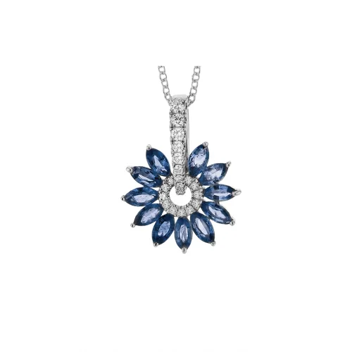 Sapphire stone necklaces-Zeghani Precious Stones Necklace Zp1275