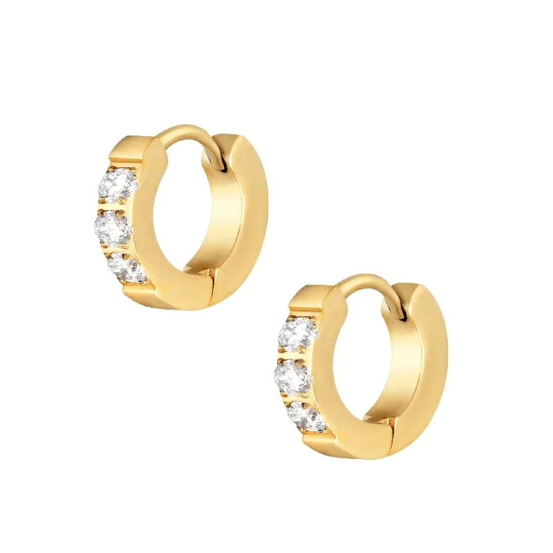 Fine pearl earrings-Daphne Hoop Earrings