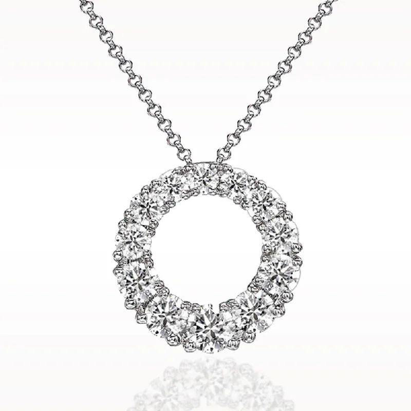 Solid link necklaces-Eternal 1.75ct Diamond White Gold Necklace