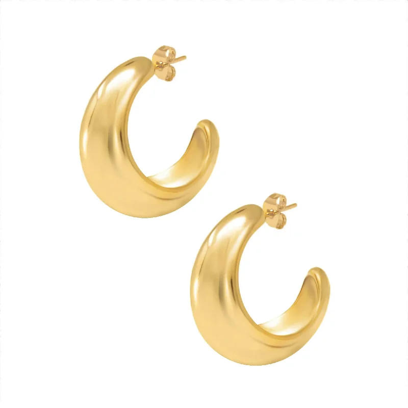 Wide hoop earrings-Vendetta Hoop Earrings