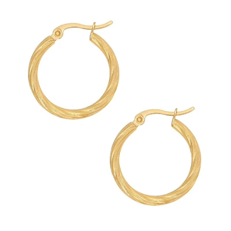 Gem-twisted earrings-Brielle Hoop Earrings