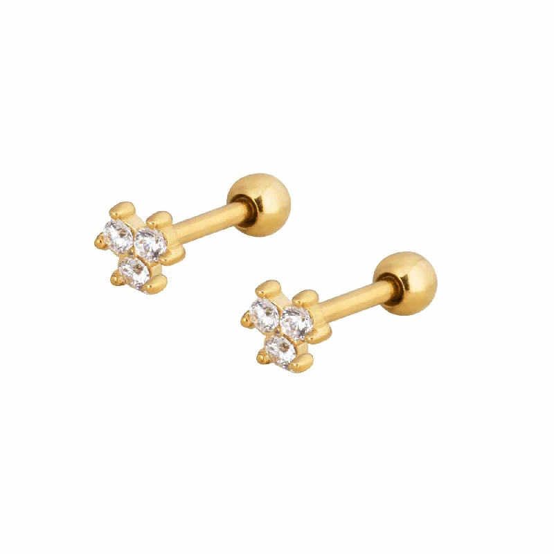 Solid bar earrings-Callie Stud Earrings