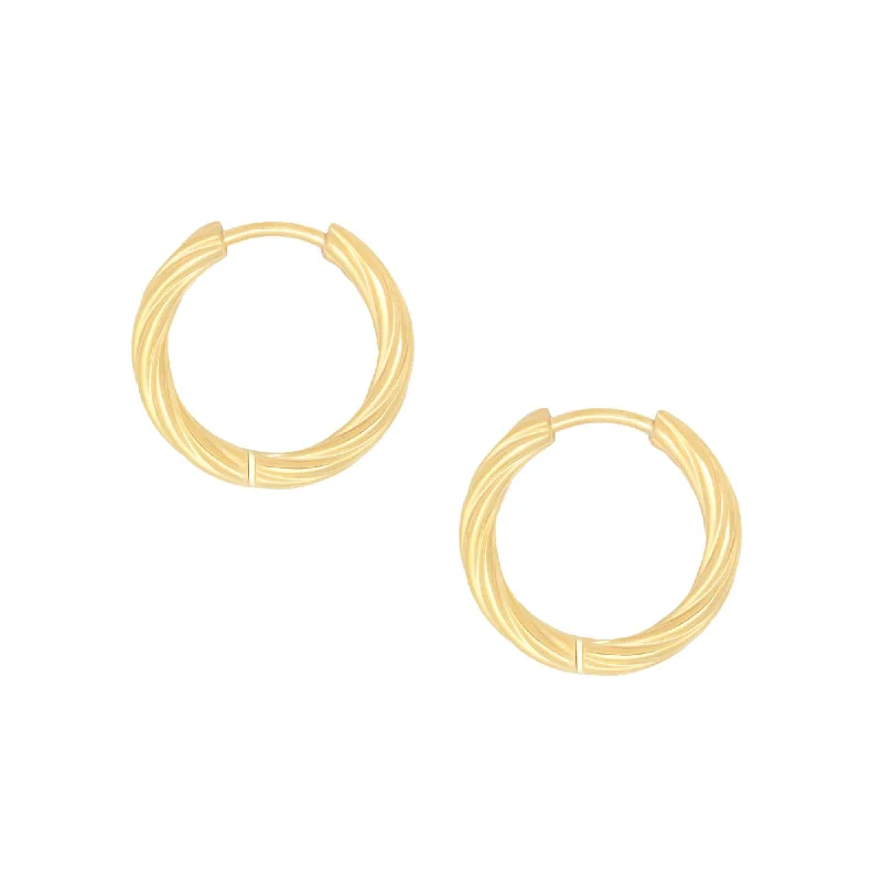 Polished bead earrings-Geneva Hoop Earrings