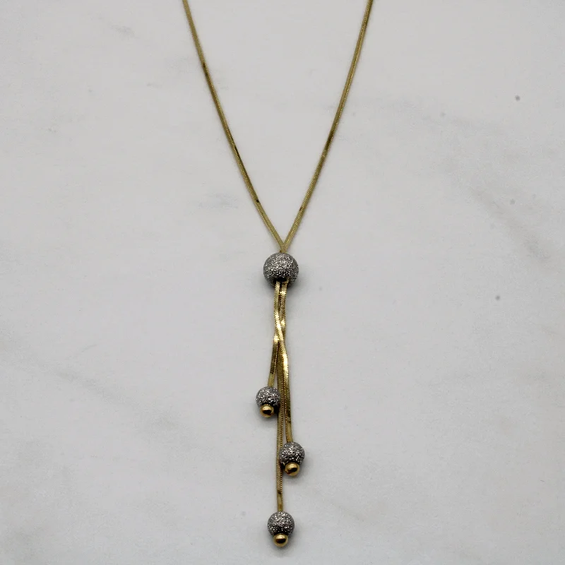 Vintage locket necklaces-14k Two Tone Gold Necklace | 19" |