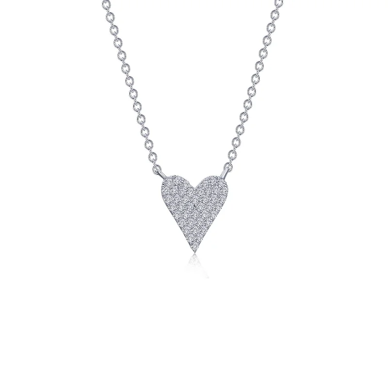 Textured disc necklaces-Lafonn Classic Diamond Necklace N0323CLP20