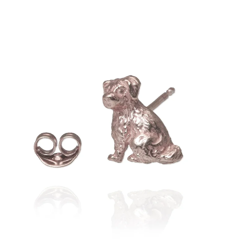 Curved design earrings-Dog Ear Stud