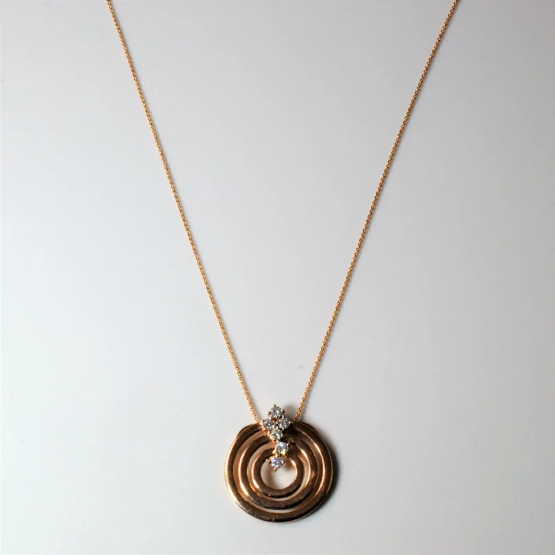 Bold art necklaces-Diamond Swirl Pendant Necklace | 0.26ctw | 18"|