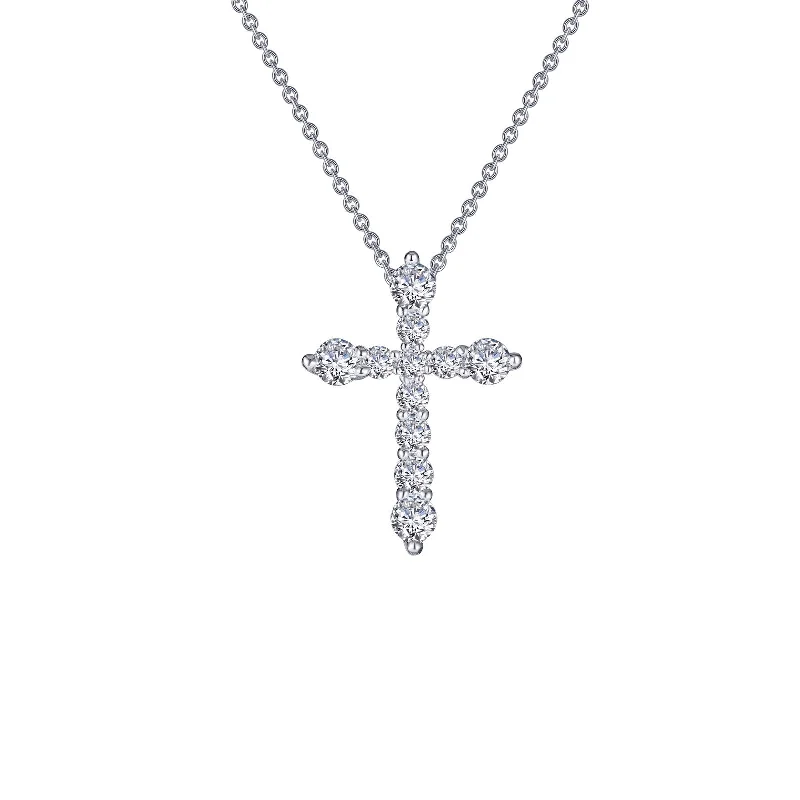 Faith charm necklaces-Lafonn Classic Diamond Necklace P0207CLP18