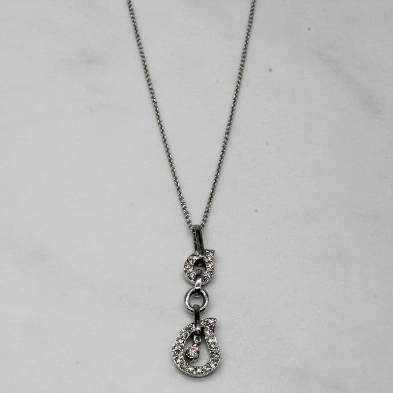 Bamboo weave necklaces-Diamond Drop Necklace | 0.19ctw | 16" |