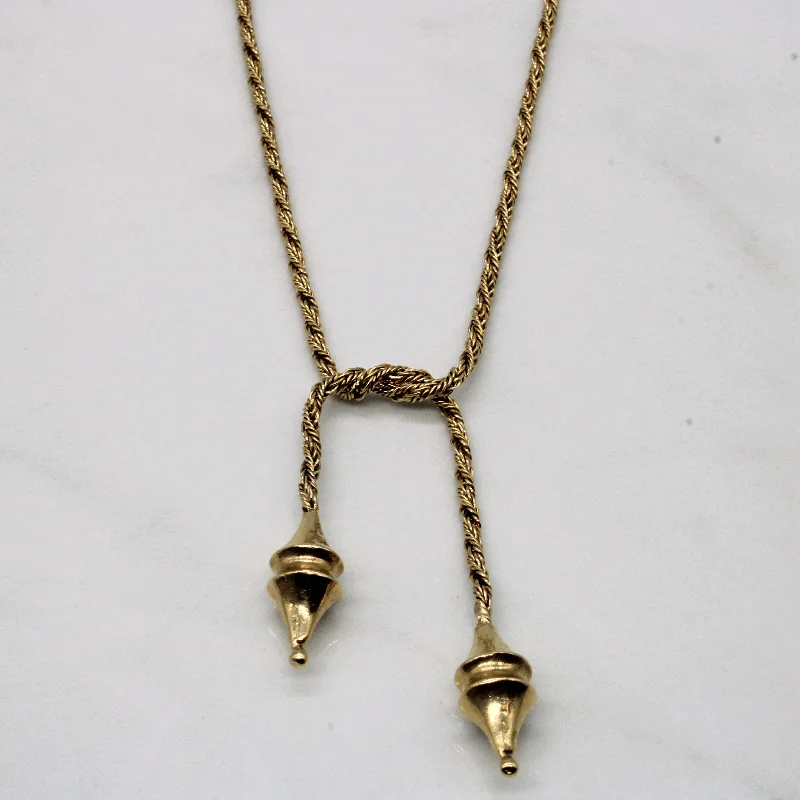 Glossy gold necklaces-10k Yellow Gold Rope Link Necklace | 36" |