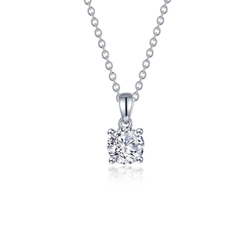 Corded link necklaces-Lafonn Classic Round Diamond Necklace N0306CLP20