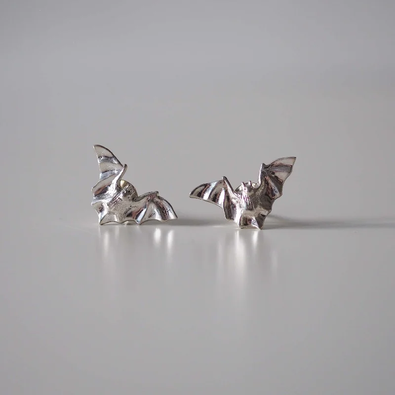 Wide hoop earrings-Bat Stud Earrings by Yasmin Everley