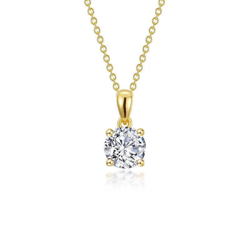 Subtle filigree necklaces-Lafonn Classic Round Diamond Necklace N0307CLG20