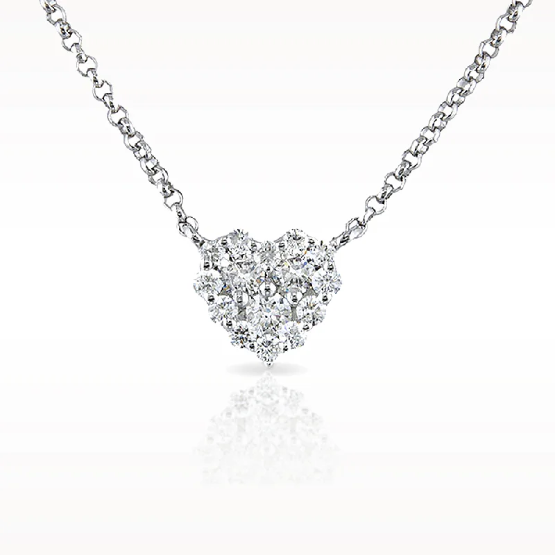 Polished name necklaces-Illusion 0.25ct Diamond Necklace