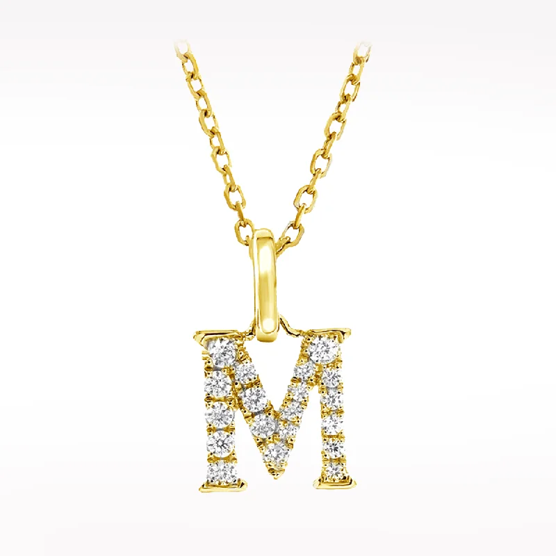 Tight clasp necklaces-Love Letters M Necklace