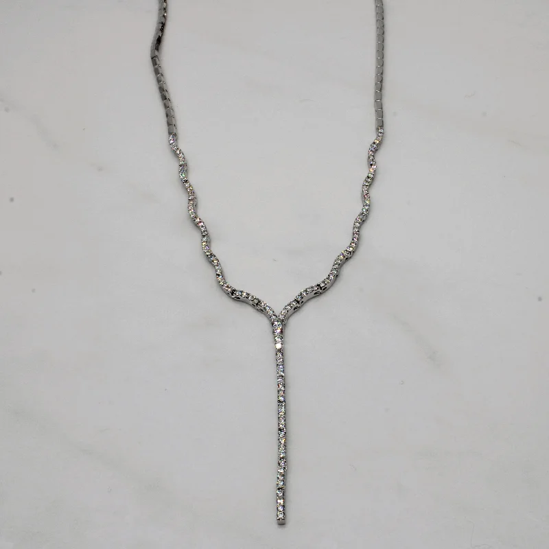 Drape-style necklaces-Diamond Drop Necklace | 2.15ctw | 16" |