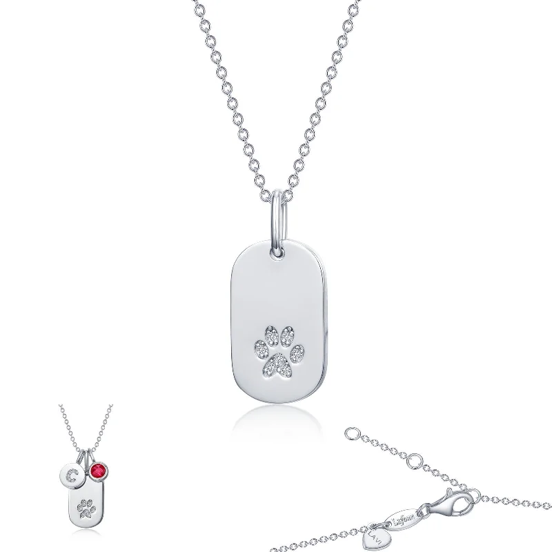 Fine drop necklaces-Lafonn Precious Paws Diamond Necklace LV011CLP20