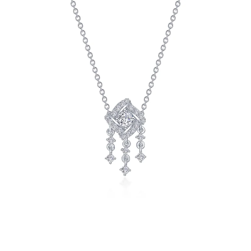 Zodiac charm necklaces-Lafonn Classic Diamond Necklace N0319CLP20