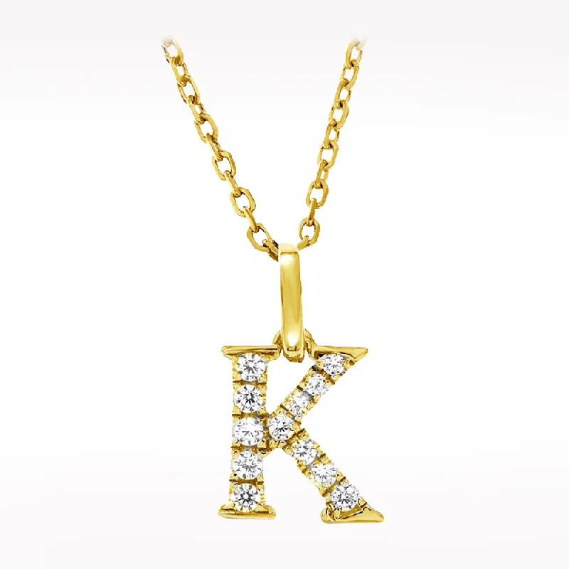 Twist knot necklaces-Love Letters K Necklace