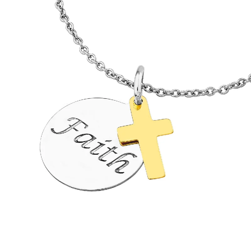 Cotton cord necklaces-Faith 4690093