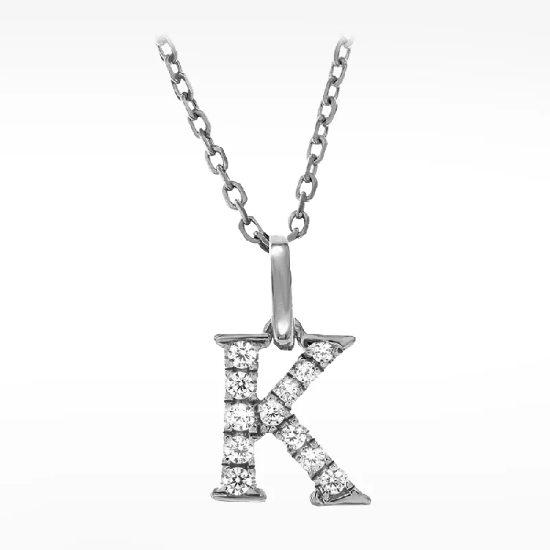 Sleek bar necklaces-Love Letters K Necklace