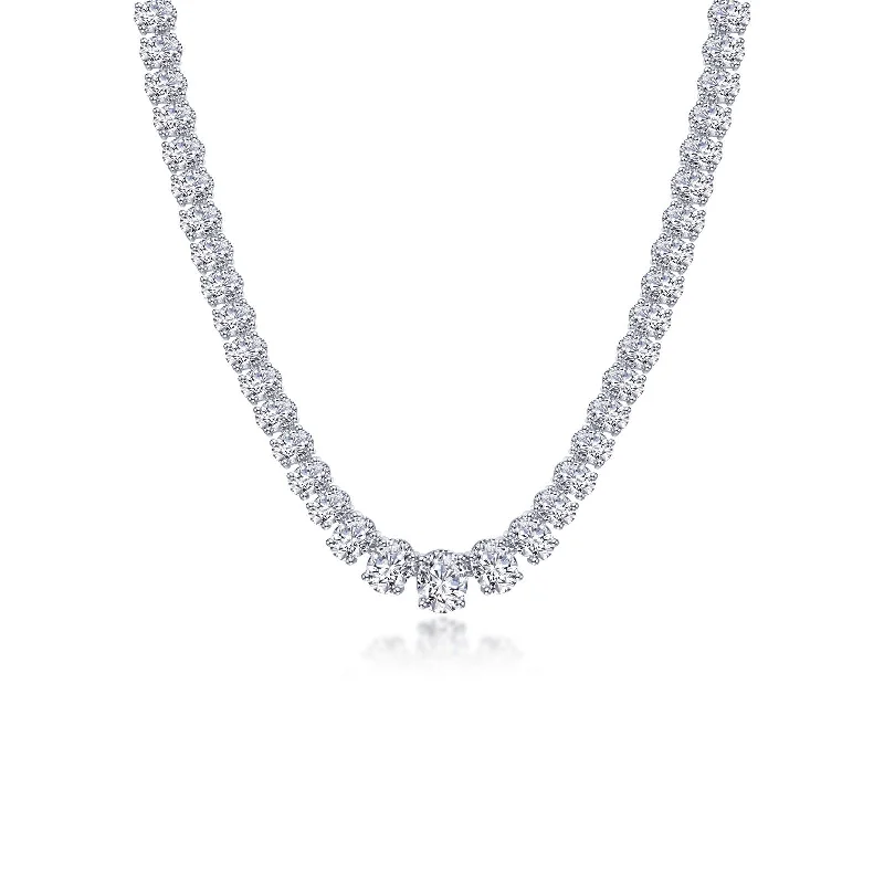 Smooth pendant necklaces-Lafonn Classic Diamond Necklace N0316CLP16