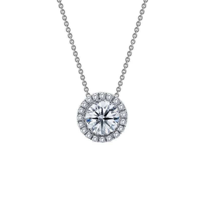 Bold cross necklaces-Lafonn Classic Round Diamond Necklace N2004CLP18