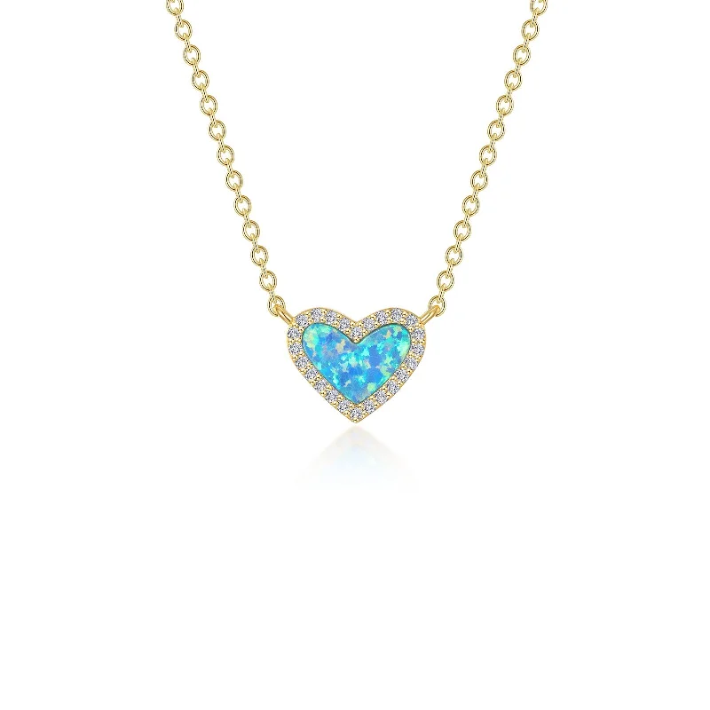 Fog glass necklaces-Lafonn Classic Blue Blue Opal Necklace N0331BOG20