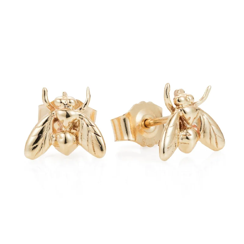 Heavy ring earrings-9ct Little Fly Stud Earrings by Yasmin Everley