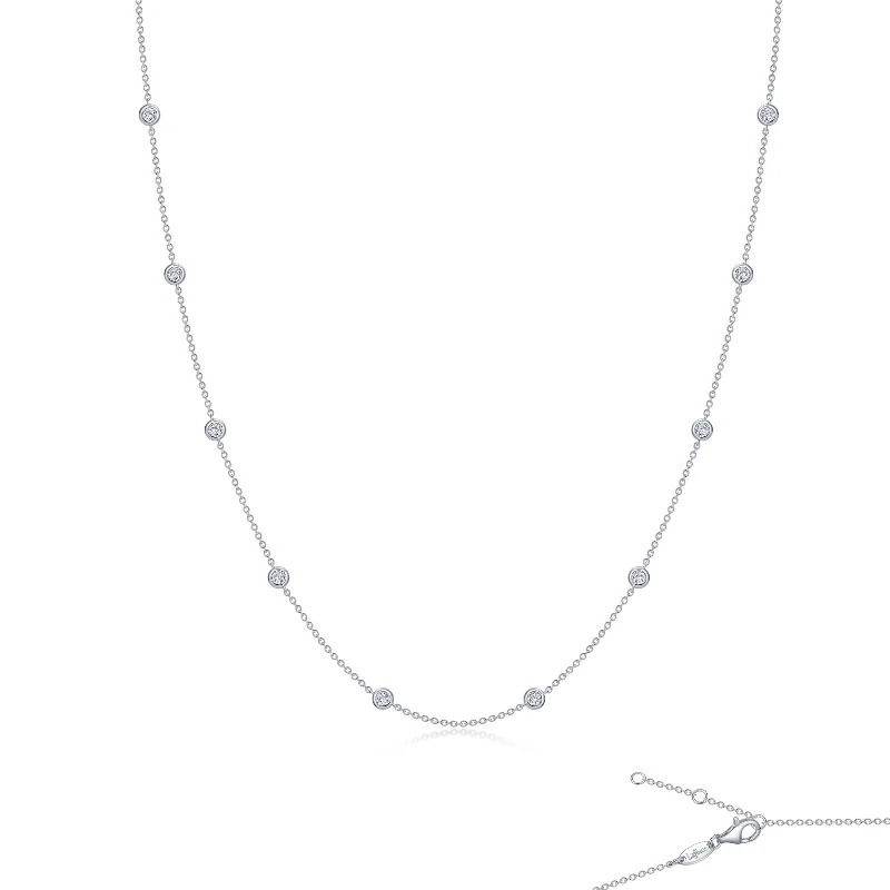 Soft cord necklaces-Lafonn Stackables Diamond Necklace N0008CLP20