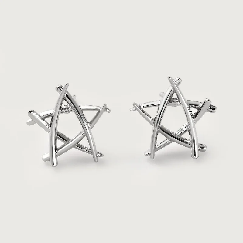 Cosmic glow earrings-Molto Star Stud Earrings