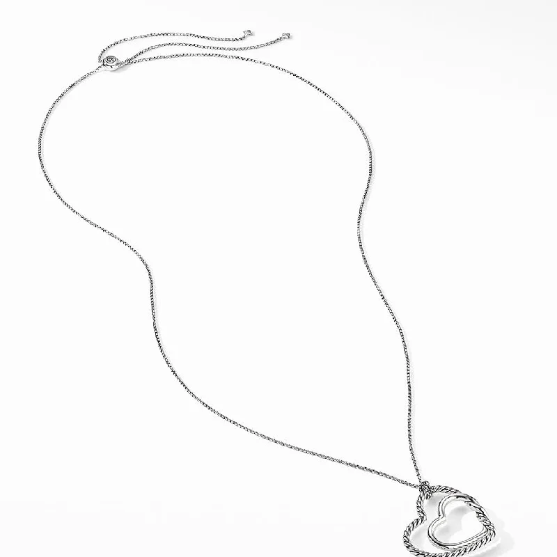 Baroque pearl necklaces-David Yurman Continuance Heart Necklace