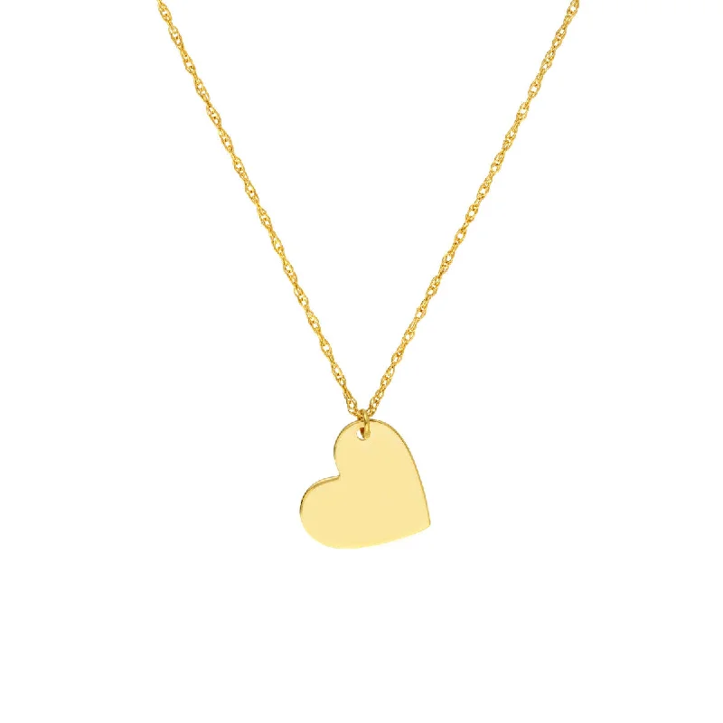 Snap clasp necklaces-Gold Heart 4690125