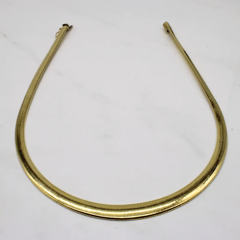 Oval pendant necklaces-14k Italian Yellow Gold Omega 14k Chain Necklace | 16" |