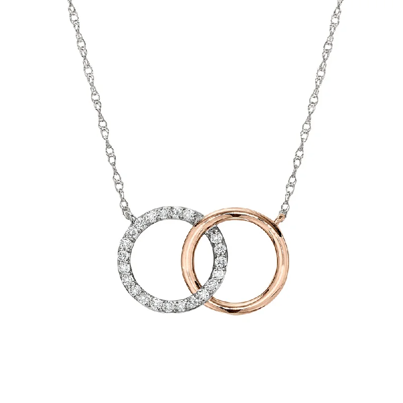 Twine weave necklaces-Interlocking Diamond Circle Necklace