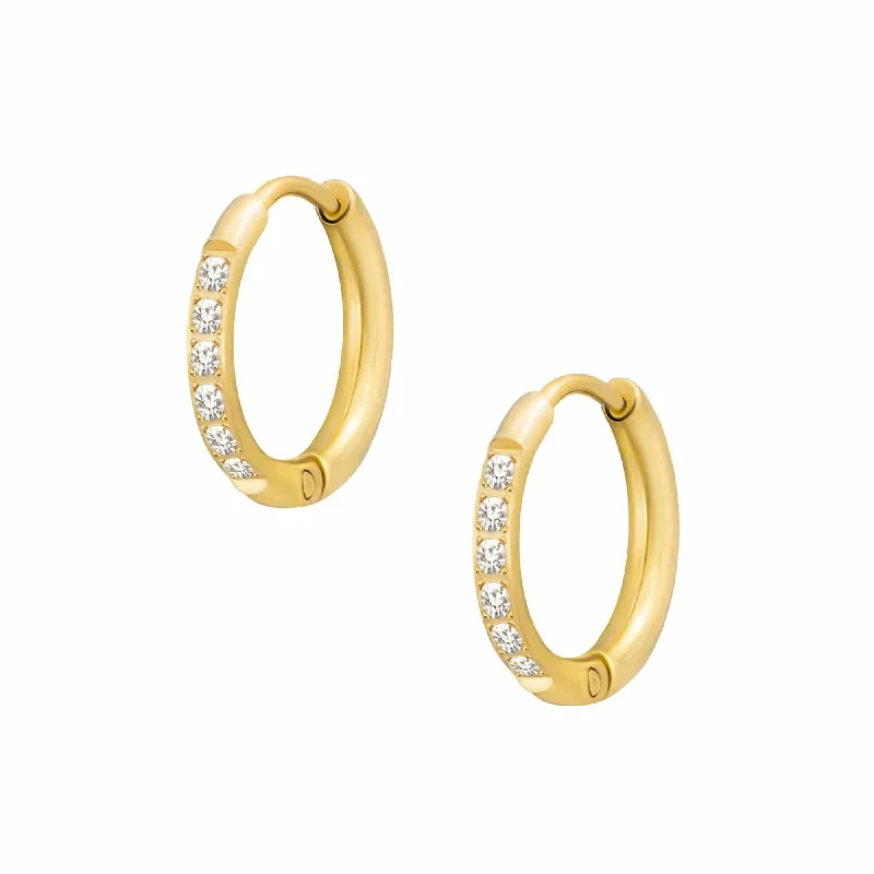 Thick dangle earrings-Caterina Hoop Earrings