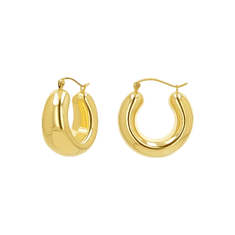 Soft drop earrings-Hailey Large Chunky Hoops