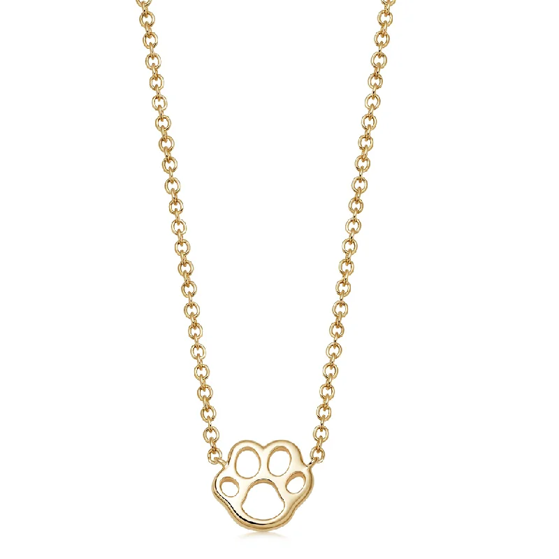 Retro deco necklaces-Kiki McDonough Memories Paw Print Necklace