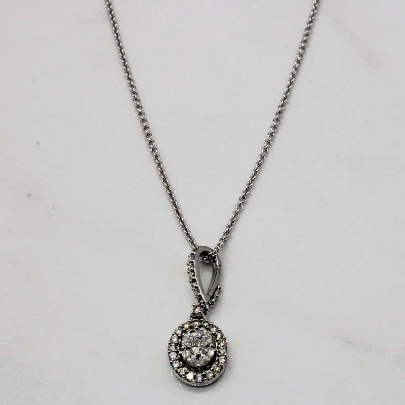 Tide shape necklaces-Diamond Pendant & Necklace | 0.86ctw | 16" |