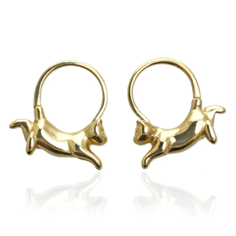 Classic flair earrings-Cat Earrings