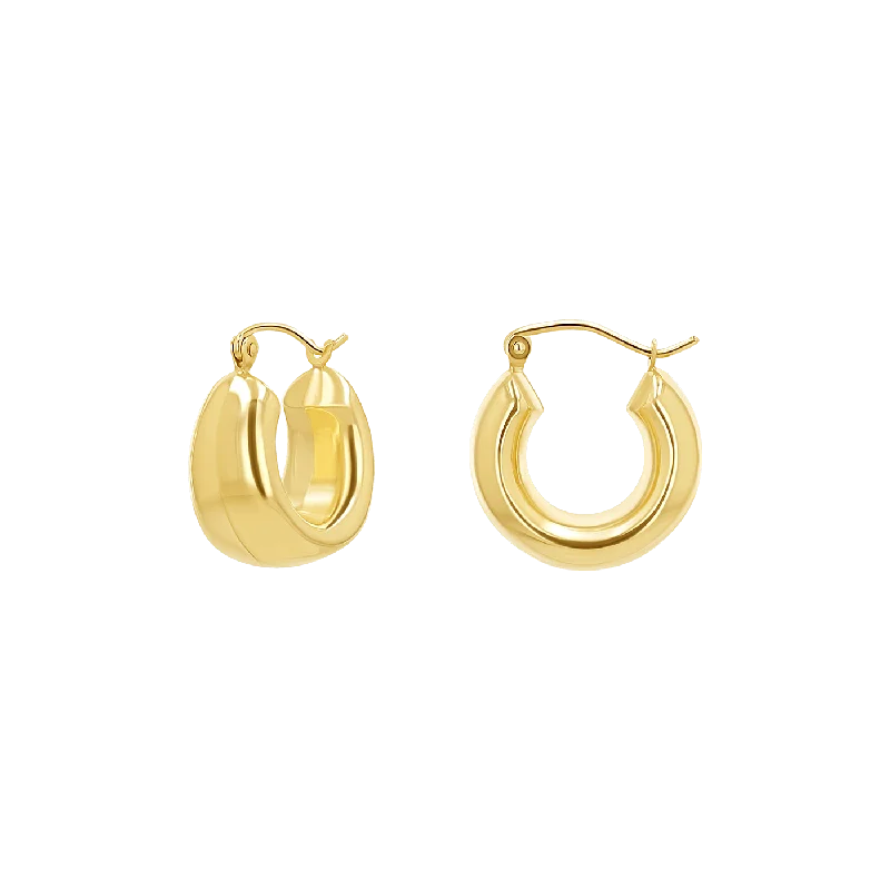 Flat medallion earrings-Hailey Chunky Hoops