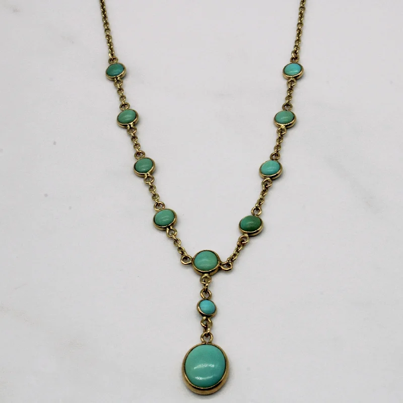 Round drop necklaces-Howlite Necklace | 7.00ctw | 16" |