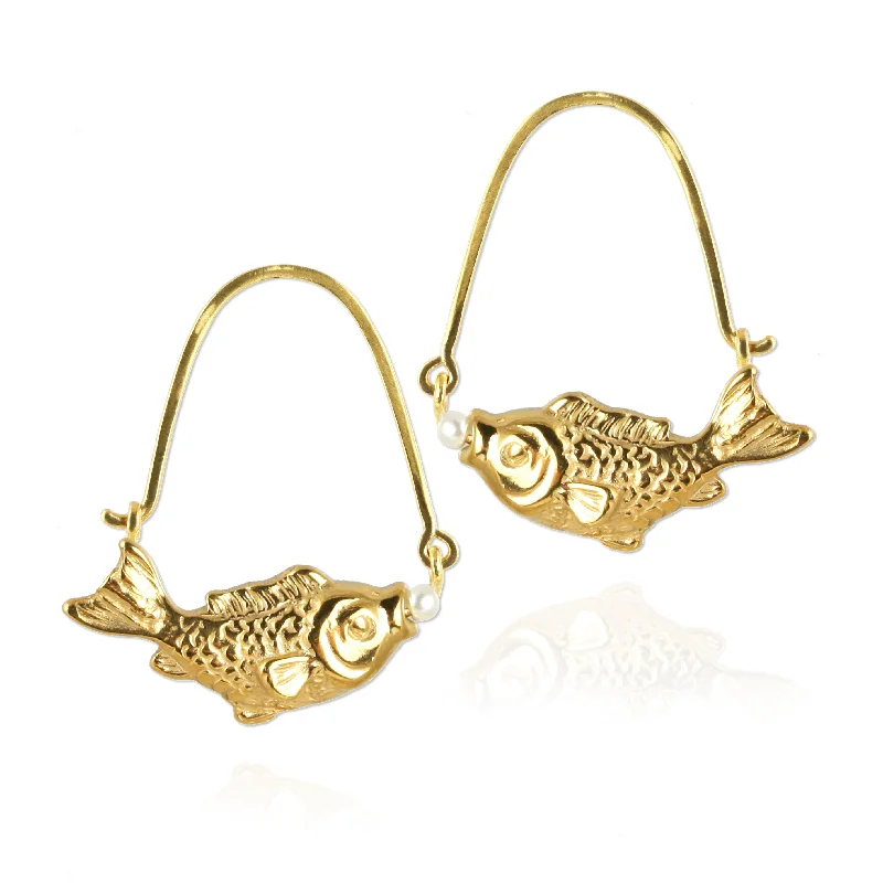 Topaz earrings-Fish Earrings