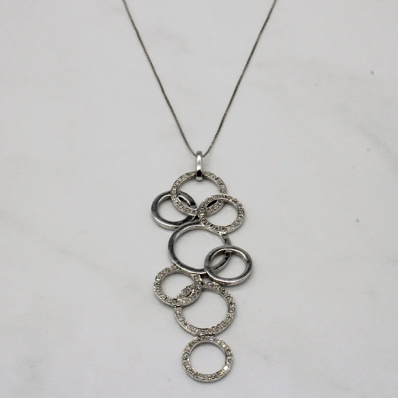 Classic style necklaces-Diamond Circle Necklace | 0.25ctw | 13" |