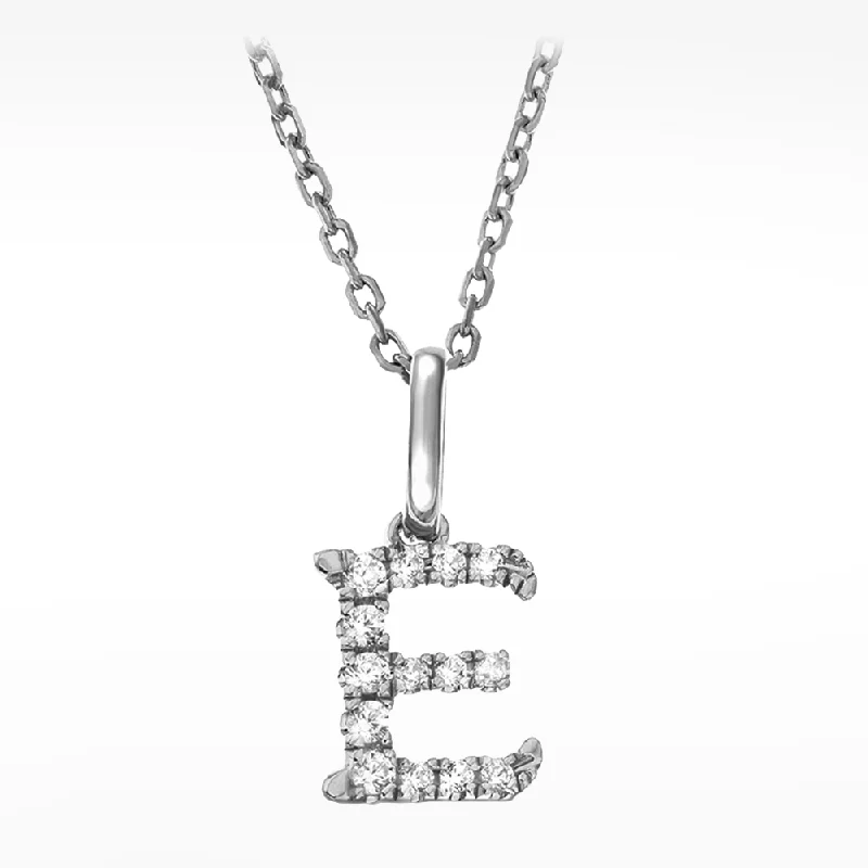 Twin birthstone necklaces-Love Letters E Necklace